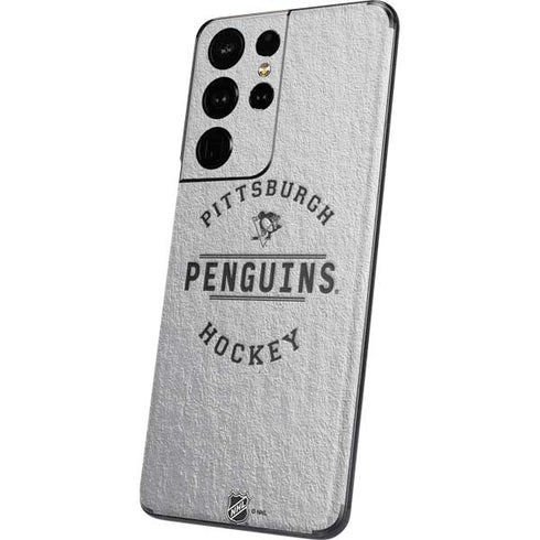 NHL Pittsburgh Penguins Black Text Galaxy S21 Ultra 5G Skin