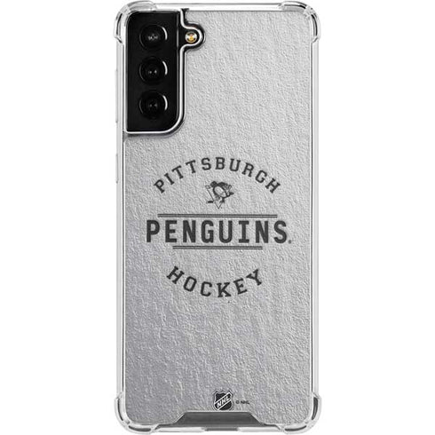 NHL Pittsburgh Penguins Black Text Galaxy S22 Plus Clear Case