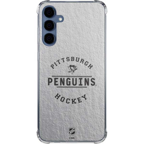 NHL Pittsburgh Penguins Black Text Galaxy S24 Clear Case