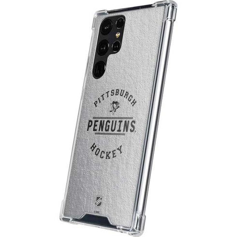 NHL Pittsburgh Penguins Black Text Galaxy S24 Ultra Clear Case