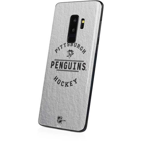 NHL Pittsburgh Penguins Black Text Galaxy S9 Plus Skin