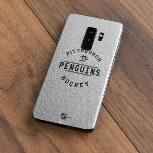NHL Pittsburgh Penguins Black Text Galaxy S9 Plus Skin