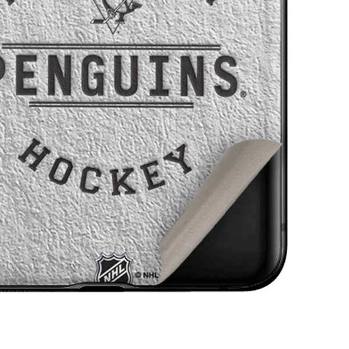 NHL Pittsburgh Penguins Black Text Galaxy Z Flip Skin