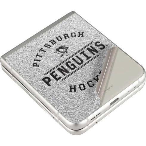 NHL Pittsburgh Penguins Black Text Galaxy Z Flip3 5G Skin
