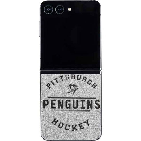 NHL Pittsburgh Penguins Black Text Galaxy Z Flip5 5G Skin