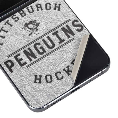 NHL Pittsburgh Penguins Black Text Galaxy Z Flip5 5G Skin