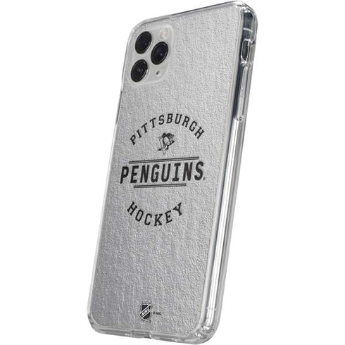 NHL Pittsburgh Penguins Black Text iPhone 11 Pro Clear Case