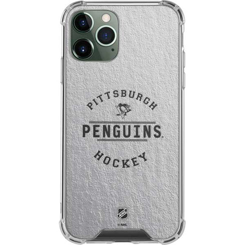 NHL Pittsburgh Penguins Black Text iPhone 11 Pro Max Clear Case