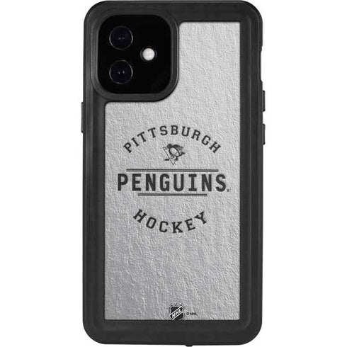 NHL Pittsburgh Penguins Black Text iPhone 12 Mini Waterproof Case