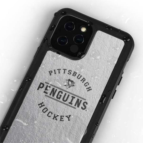 NHL Pittsburgh Penguins Black Text iPhone 12 Pro Waterproof Case