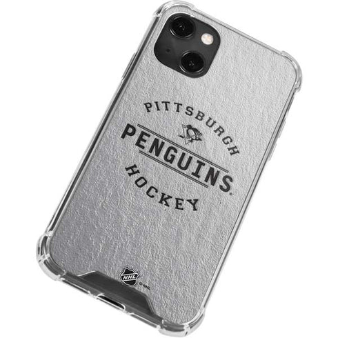 NHL Pittsburgh Penguins Black Text iPhone 13 Mini Clear Case