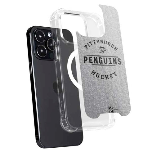 NHL Pittsburgh Penguins Black Text iPhone 15 Pro Max MagSafe Case