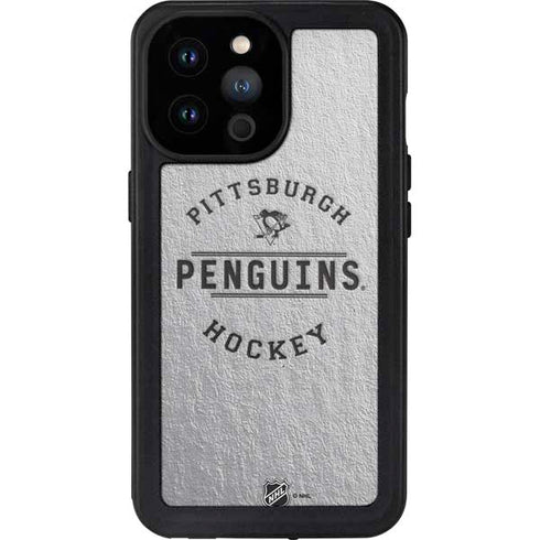 NHL Pittsburgh Penguins Black Text iPhone 14 Pro Max Waterproof Case