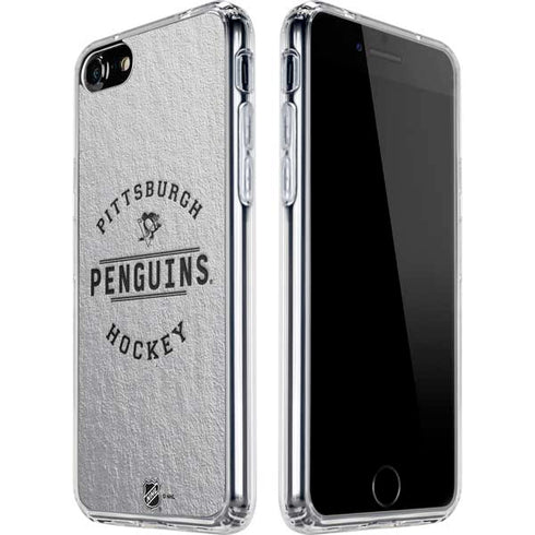 NHL Pittsburgh Penguins Black Text iPhone SE (2nd & 3rd Gen) Clear Case