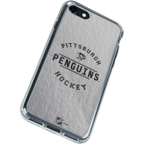 NHL Pittsburgh Penguins Black Text iPhone SE (2nd & 3rd Gen) Clear Case