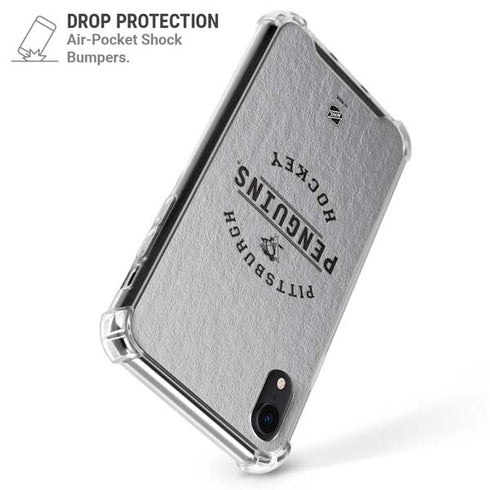 NHL Pittsburgh Penguins Black Text iPhone XR Clear Case