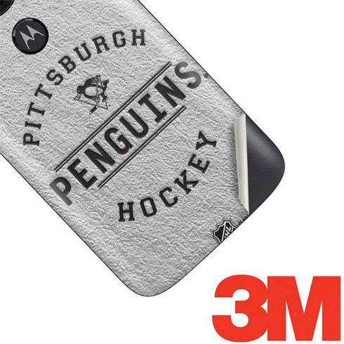 NHL Pittsburgh Penguins Black Text Moto E5 Play Skin