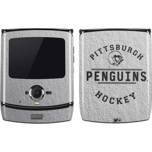 NHL Pittsburgh Penguins Black Text Motorola RAZR Skin