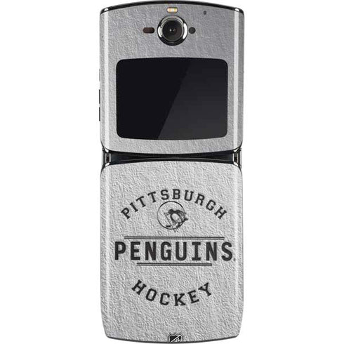 NHL Pittsburgh Penguins Black Text Motorola RAZR Skin