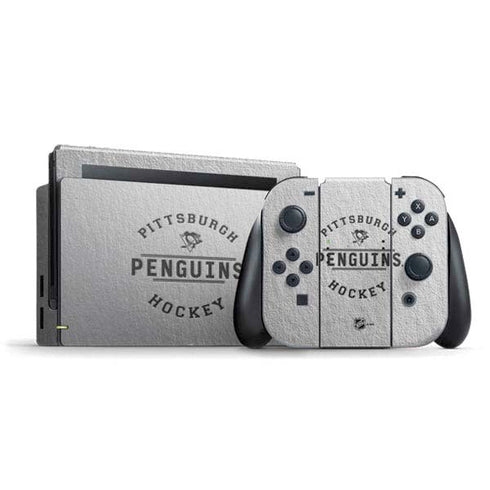 NHL Pittsburgh Penguins Black Text Nintendo Switch Bundle Skin
