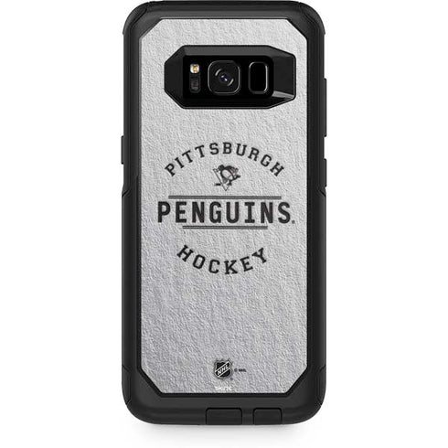 NHL Pittsburgh Penguins Black Text Otterbox Commuter Galaxy Skin