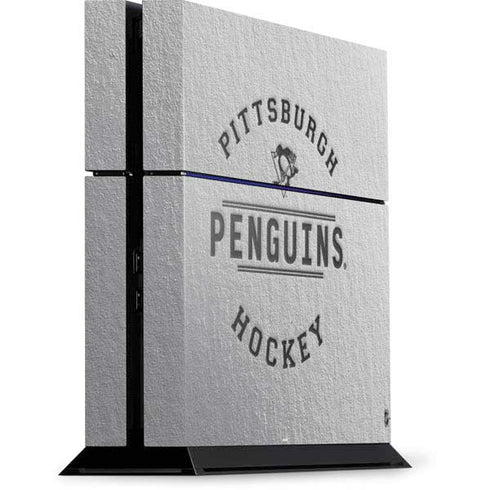 NHL Pittsburgh Penguins Black Text PS4 Console Skin