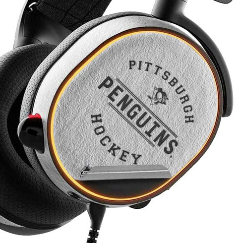 NHL Pittsburgh Penguins Black Text SteelSeries Arctis 3 Skin