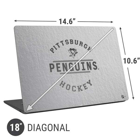 NHL Pittsburgh Penguins Black Text Universal Laptop 18in (14.6 x 10.6in) Skin