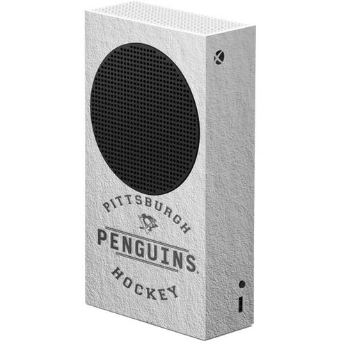 NHL Pittsburgh Penguins Black Text Xbox Series S Console Skin