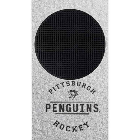 NHL Pittsburgh Penguins Black Text Xbox Series S Console Skin