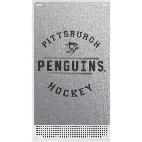 NHL Pittsburgh Penguins Black Text Xbox Series S Console Skin