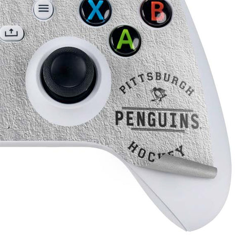 NHL Pittsburgh Penguins Black Text Xbox Series S Controller Skin
