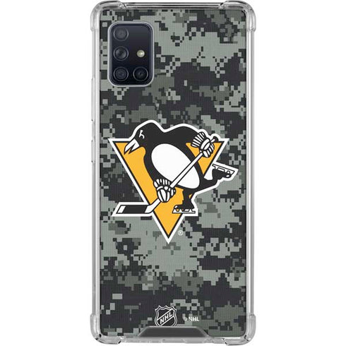NHL Pittsburgh Penguins Camo Galaxy A51 5G Clear Case