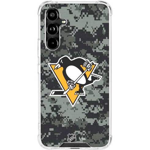 NHL Pittsburgh Penguins Camo Galaxy A54 5G Clear Case