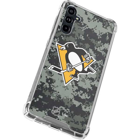 NHL Pittsburgh Penguins Camo Galaxy A54 5G Clear Case
