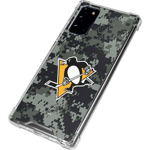 NHL Pittsburgh Penguins Camo Galaxy Note20 5G Clear Case