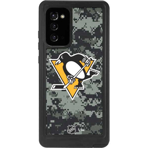 NHL Pittsburgh Penguins Camo Galaxy Note20 5G Waterproof Case
