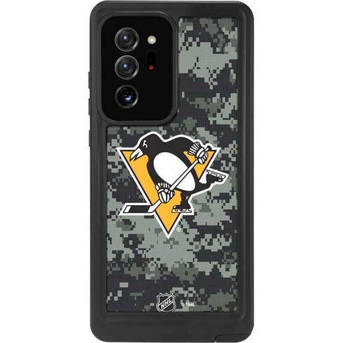 NHL Pittsburgh Penguins Camo Galaxy Note20 Ultra 5G Waterproof Case
