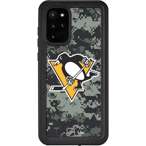 NHL Pittsburgh Penguins Camo Galaxy S20 Plus Waterproof Case