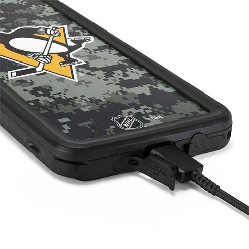 NHL Pittsburgh Penguins Camo Galaxy S20 Plus Waterproof Case
