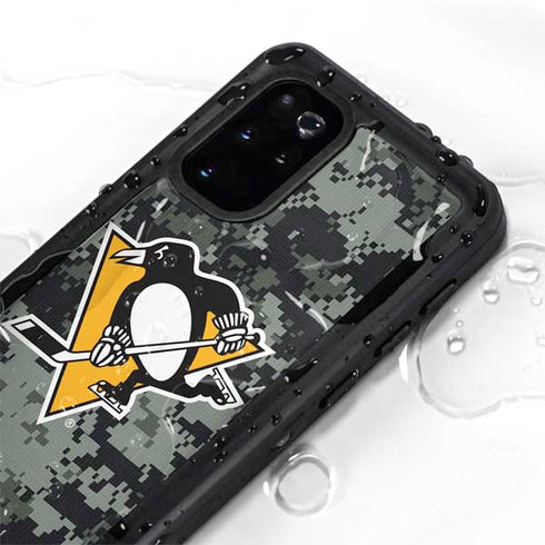 NHL Pittsburgh Penguins Camo Galaxy S20 Plus Waterproof Case