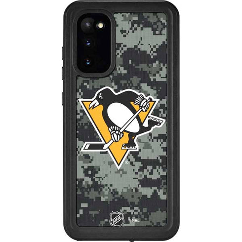 NHL Pittsburgh Penguins Camo Galaxy S20 Waterproof Case