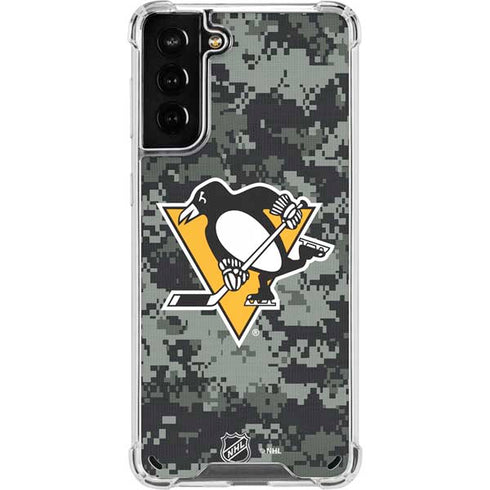 NHL Pittsburgh Penguins Camo Galaxy S21 Plus 5G Clear Case