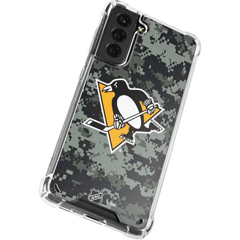 NHL Pittsburgh Penguins Camo Galaxy S21 Plus 5G Clear Case