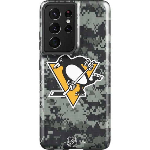 NHL Pittsburgh Penguins Camo Galaxy S21 Ultra 5G Pro Case