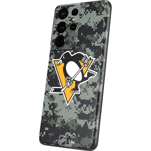 NHL Pittsburgh Penguins Camo Galaxy S21 Ultra 5G Skin