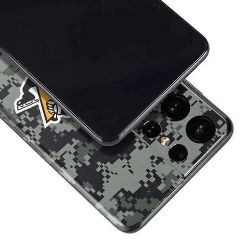 NHL Pittsburgh Penguins Camo Galaxy S21 Ultra 5G Skin