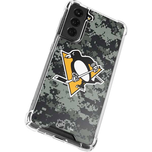 NHL Pittsburgh Penguins Camo Galaxy S22 Clear Case