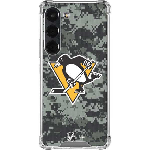 NHL Pittsburgh Penguins Camo Galaxy S23 Clear Case