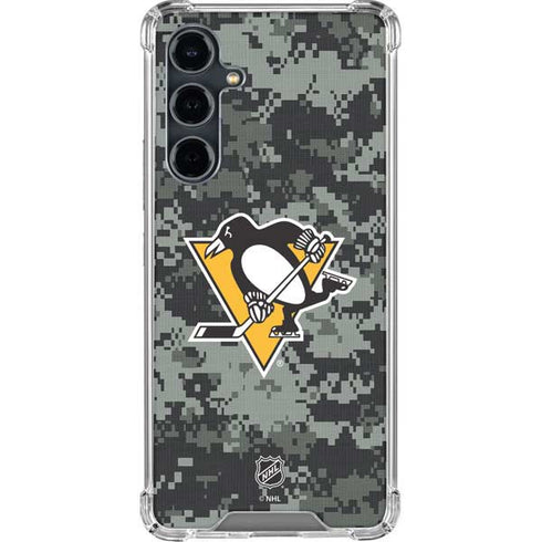 NHL Pittsburgh Penguins Camo Galaxy S23 FE Clear Case